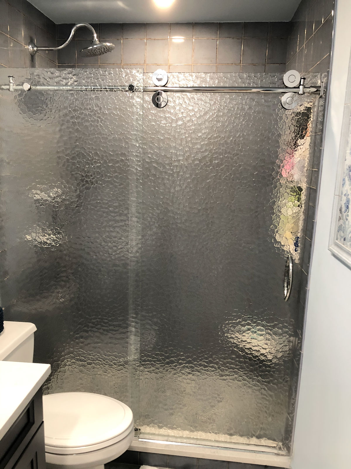 Inline Sliding Shower Door - Bubble Glass - Euroglide - View 16