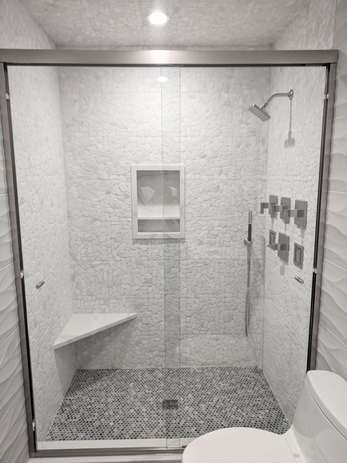 Inline Sliding Shower Door - Semi-Frameless Bypass - View 33