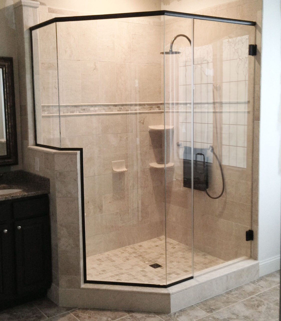 Neo Angle Swing Semi-Farmless Shower Door - Wall Mount