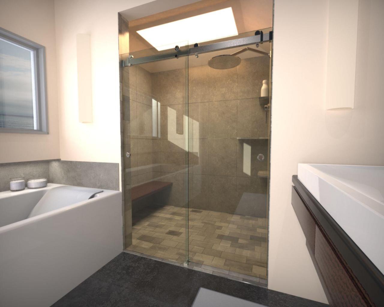 Inline 180 Brushed Nickel Frameless - Duoglide Sliding Shower Door