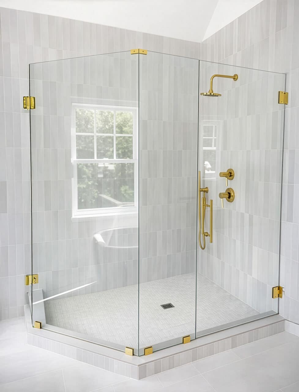 Neo Enclosure - Glass Frameless Swing Shower Door - Glass Mount Hinge